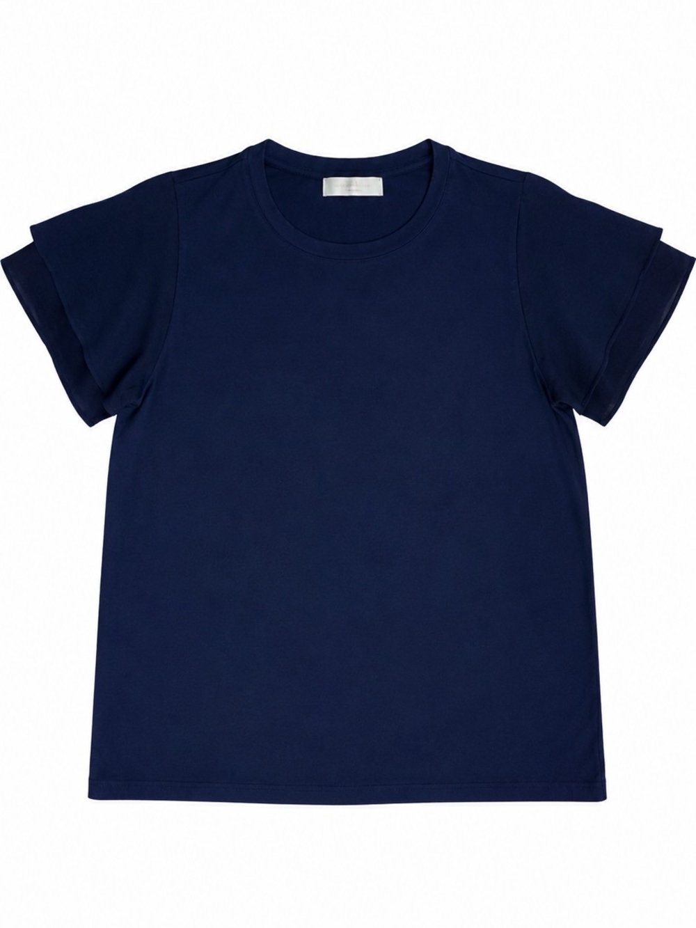 Michael Michael Kors Navy Flutter Sleeve Stretch Top | Size Medium Career Office
